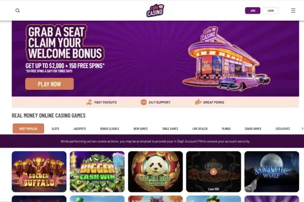 Photo: Cafe Casino Review 2026 (US) – Bonus, Payments & Safety